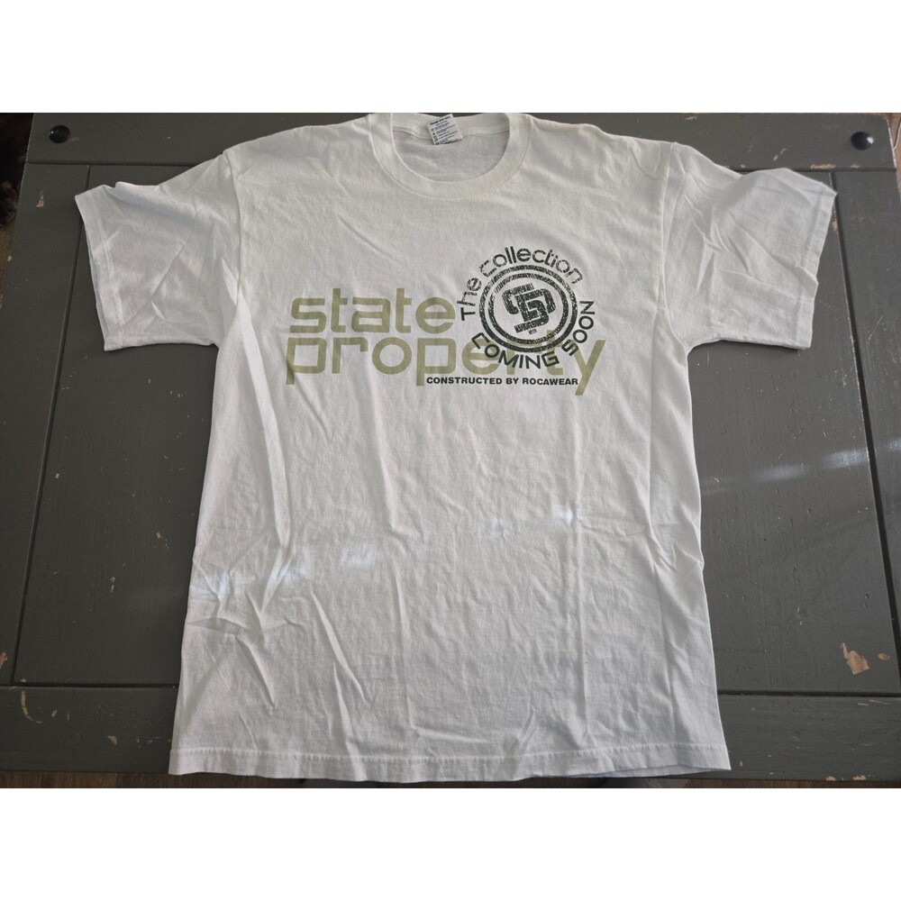 ROCAWEAR State Property The Collection Coming Soon White Tshirt Size Large
